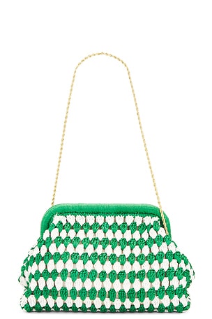 Loeffler Randall Glenda Crochet Clutch in Green