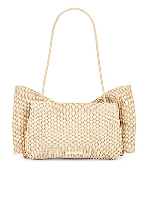 Loeffler Randall Valerie Bow Clutch in Beige