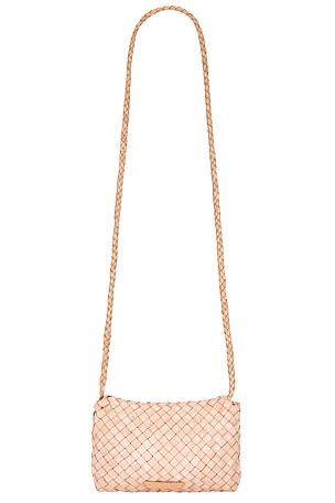 Loeffler Randall Vinnie Mini Billie Woven Crossbody Bag in Tan