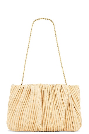 Loeffler Randall Brit Flat Pleated Pouch in Cream