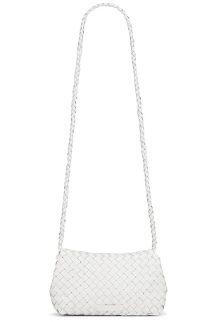 Loeffler Randall Vinnie Mini Woven Crossbody Bag in White