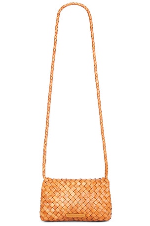 Loeffler Randall Vinnie Woven Crossbody Bag in Cognac