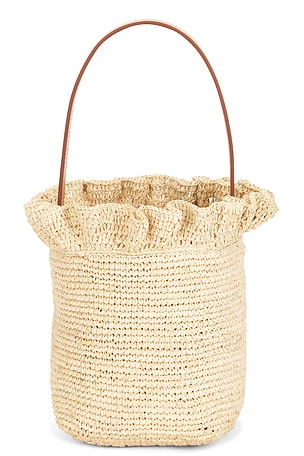 Loeffler Randall Laith Crochet Top Handle Bag in Beige