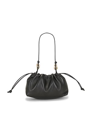 Black Nappa With Gold Hardware Shoulder Bag Loeffler Randall