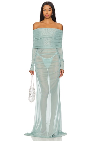 Mesh Off The Shoulder Gown Lapointe