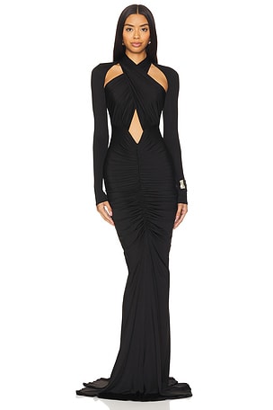 Halter Ruched Gown Lapointe