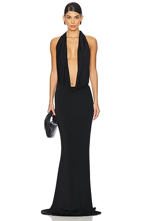 Deep Cowl Neck Gown Lapointe