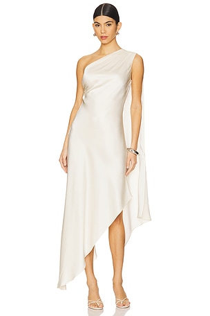 Satin One Shoulder Dress Lapointe