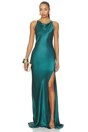 Satin Halter Gown LaPointe