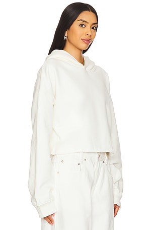 Lapointe Cotton Cropped Sweatshirt in Ivory