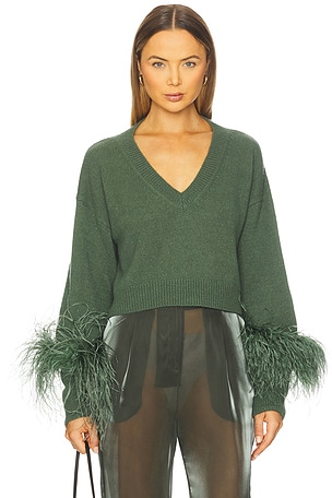Cashmere Cropped V Neck Sweater Lapointe