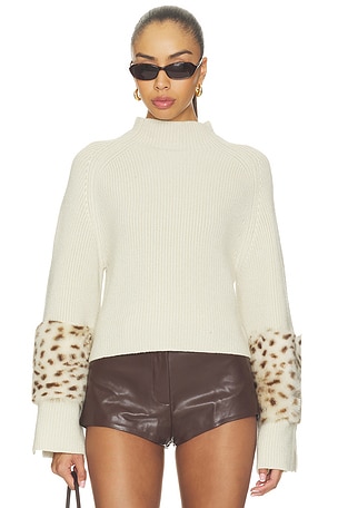Merino Mock Neck Sweater With Patch LaPointe