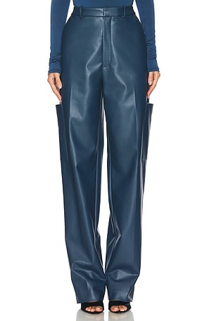 Stretch Faux Leather Tapered Trouser Lapointe