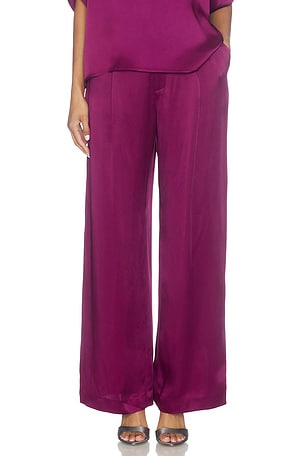 SATIN RELAXED PLEATED パンツ LaPointe