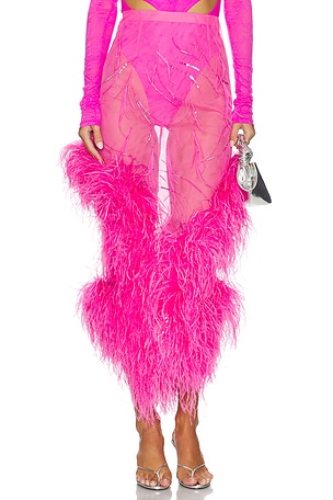 Feather Embroidery Skirt Lapointe