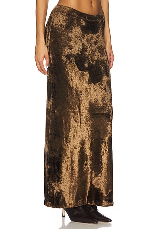 Lapointe Velvet Skirt in Brown. Size XL. Also