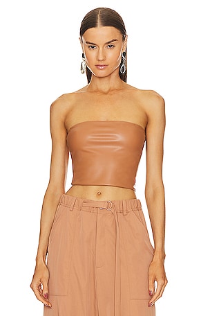 Faux Leather Tube Top Lapointe