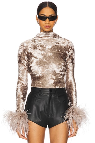 Dolman Top With Feathers Lapointe