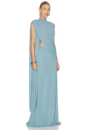 Lapointe Draped Scarf Top in Slate