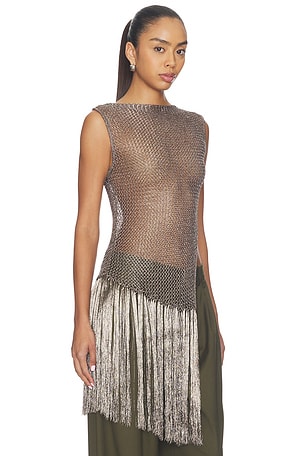 Lapointe Metallic Asymmetric Top in Metallic