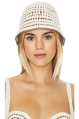 Lovers and Friends Mara Crochet Hat in Neutral