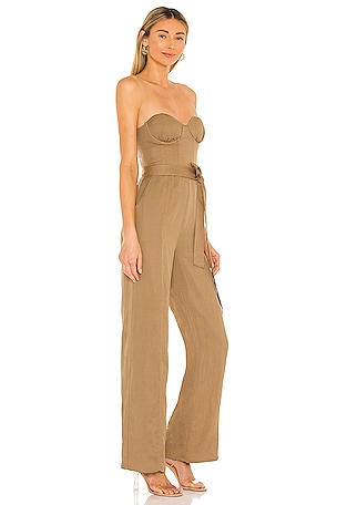 Lovers and Friends Steph Jumpsuit in Tan