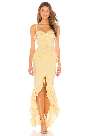 Lovers and Friends Melissa Gown in Cream Yellow | REVOLVE
