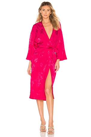 strapless open back dress Champagne Sipping Front Tie Maxi in Pink – Impressions Online Boutique main image 1
