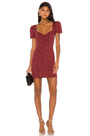 NWT Lovers + Friends REVOLVE Womens Red Leopard Print Mini Dress Medium outlet Cheetah