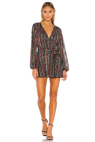 revolve rainbow sequin dress Lovers and Friends Laurie Sequin Dress in Rainbow