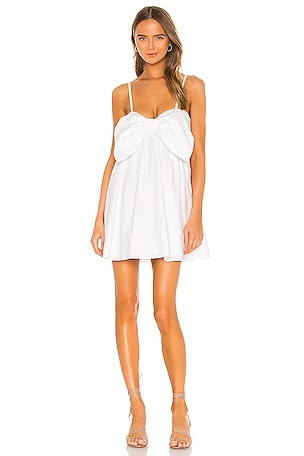 Alice + Olivia Harmony Mini Slip Dress in Off White
