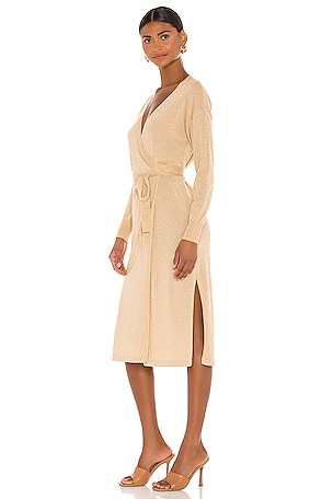 Lovers and Friends Azita Wrap Dress in Tan