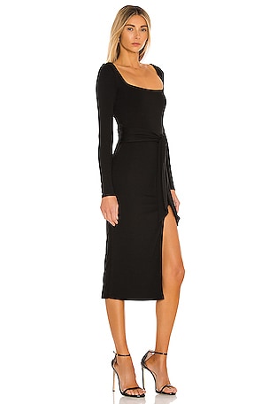 Lovers and Friends Sariah Midi Dress in Black