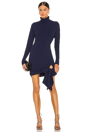 Hip Tie Turtleneck Dress Lovers and Friends