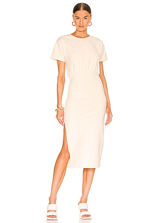 Alice Olivia Delora Fitted Mock Neck Dress in Canary REVOLVE