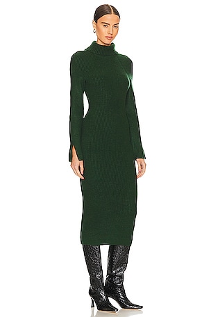 Lovers and Friends Coralie Knit Dress in Dark Green