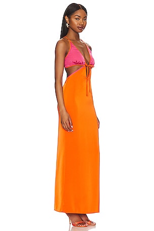 Lovers and Friends Sorbet Maxi Dress in Orange