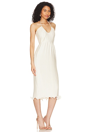 Lovers and Friends Benni Midi Dress in Ivory