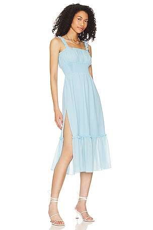 Lovers and Friends Arden Midi Dress in Baby Blue