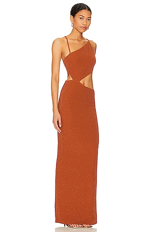 Lovers and Friends Kiana Gown in Brown