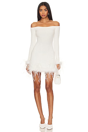 Ellerie Feather Knit Mini Dress Lovers and Friends