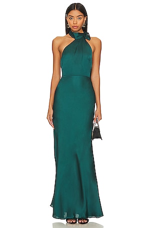 Emerald Velvet Gown by Bronx and Banco for $110