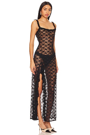 Lovers and Friends Drew Sheer Maxi Dress in Black