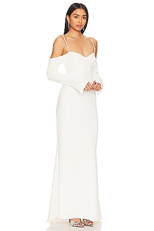 Lovers and Friends Dominique Off The Shoulder Gown in White