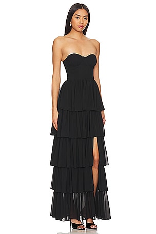 Lovers and Friends Hattie Gown in Black