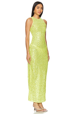 Lovers and Friends Erin Sequin Maxi Dress in Green