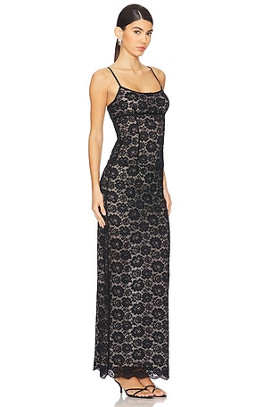 Lovers and Friends Leila Sheer Gown in Black