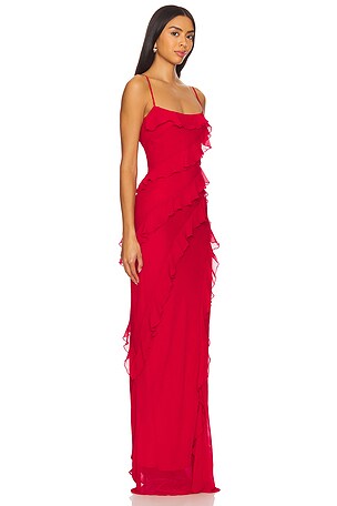 Lovers and Friends Delora Gown in Red