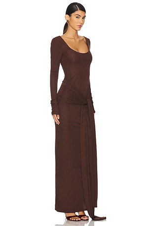 Lovers and Friends Quinn Gown in Chocolate