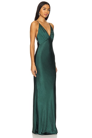 Lovers and Friends Alani Gown in Dark Green